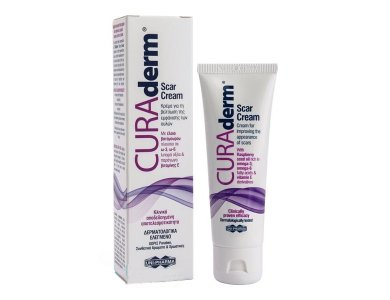 UniPharma Curaderm Scar Cream Κρέμα για την Βελτίωση της Εμφάνισης των Ουλών, 50ml