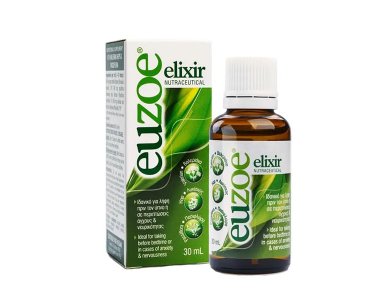 UniPharma Euzoe Elixir Φόρμουλα Βαλεριάνας για το Άγχος & την Αϋπνία, 30ml