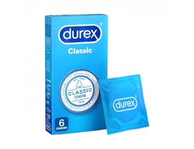 Durex Classic, Προφυλακτικά Ευκολοφόρετα με Ήπια Λίπανση, 6τμχ