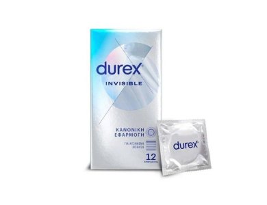 Durex Invisible Extra Sensitive, Εξαιρετικά Λεπτά Προφυλακτικά, 12τμχ