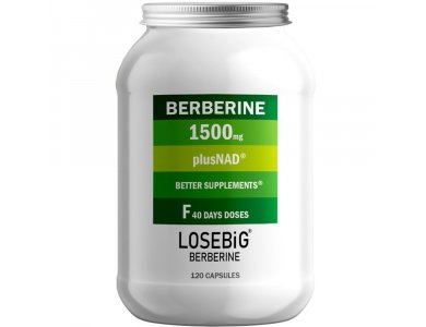 Losebig Berberine 1500mg Plus Nad, Συμπλήρωμα Διατροφής Βερβερίνης & Ενζύμου NAD, 120caps