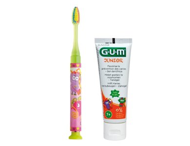 Gum Promo Junior Light-Up, Παιδική Οδοντόβουρτσα, 1τμχ. & Δώρο Tutti Frutti Οδοντόκρεμα, 50ml