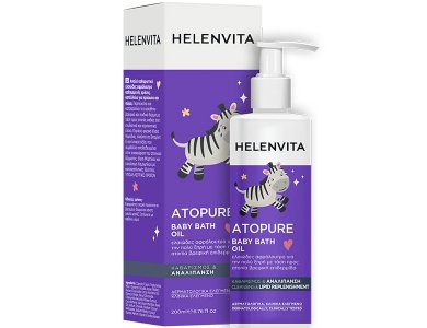 Helenvita Atopure Baby Bath Oil Αφρόλουτρο Καθημερινής Χρήσης, 200ml