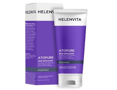 Helenvita Atopure Skin Emulsion, Καταπραϋντικό Γαλάκτωμα Καθημερινής Χρήσης για Πρόσωπο & Σώμα, 200ml