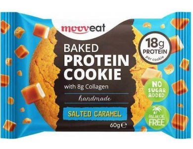 Mooveat, Baked Protein 30% Cookie Salted Caramel, Μπισκότο, 60gr