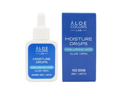 Aloe+Colors Face Serum Moisture Drops Hyalouronic Acid, Καταπραϋντικό & Ενυδατικό Serum Προσώπου με Υαλουρονικό Οξύ, 50ml