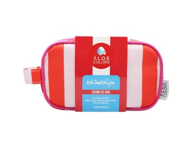 Aloe Colors Cosmetic Bag Kalokairi Promo με Kalokairi Mist για Σώμα & Μαλλιά, 100ml, Peptide Lip Balm για Προστασία των Χειλιών από τον Ήλιο, 5ml, Επιθέματα Ματιών για Ενυδάτωση, 1ζευγάρι & Νεσεσερ, 1τεμ, 1σετ