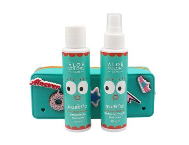 Aloe Colors Promo Muskito Case με Muskito Hair & Body Mist Σπρέι για Σώμα & Μαλλιά, 100ml, Shower Gel Αφρόλουτρο Σώματος, 100ml & Δώρο Muskito Σχολική Κασετίνα, 1τεμ, 1σετ