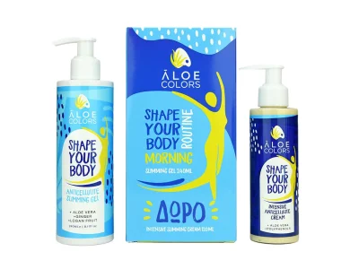 Aloe+Colors Shape Your Body Morning Routine Πρωινή Ρουτίνα για Αντιμετώπιση της Κυτταρίτιδας & του Τοπικού Πάχους Anticellulite Slimming Gel 240ml & Δώρο Intensive Anticellulite Slimming Cream, 120ml