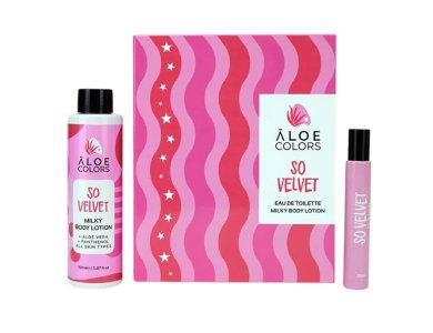 Aloe Colors So Velvet, Σετ Δώρου με So Velvet Milky Body Lotion Κρέμα Σώματος, 150ml & So Velvet Eau De Toilette Άρωμα, 10ml, 1σετ