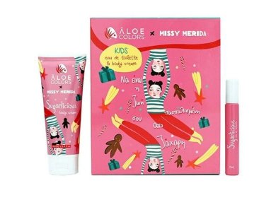 Aloe Colors x Missy Merida Sugarlicious Kids Gift Set Σετ Δώρου με Sugarlicious Body Cream, Κρέμα Σώματος, 100ml & Sugarlicious Eau De Toilette Άρωμα,10ml, 1σετ