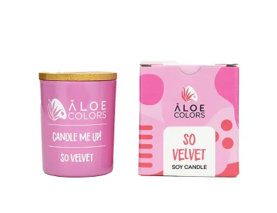 Aloe Colors Soy Candle So Velvet Αρωματικό Κερί Σόγιας, 150gr