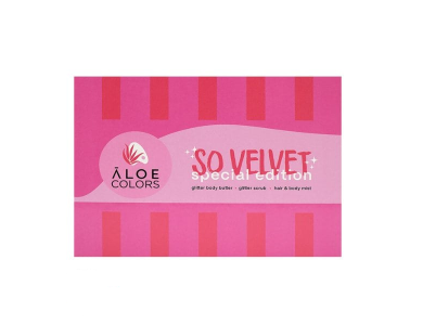 Aloe Colors Promo So Velvet Special Edition με Body Butter Glitter, 200ml, Body Scrub, 200ml & Hair & Body Mist, 150ml, 1set