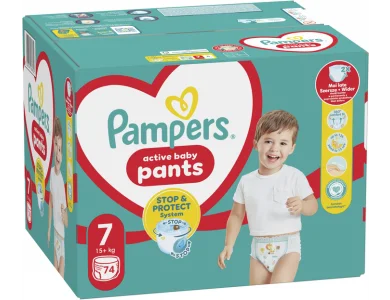 Pampers Mega Pack Pants No.7 (15kg+) Πάνες Βρακάκι, 74τμχ