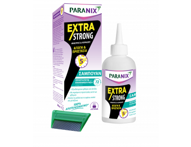Paranix Extra Strong Shampoo, Aγωγή Σε Σαμπουάν Για Προστασία απο Ψείρες, Άνω Των 2 Ετών, 200ml & 1 Χτένα