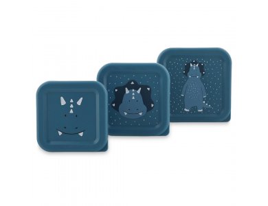 Trixie Nesting Snack Boxes Mr. Triceratops, Σετ 3 Παιδικά Ταπεράκια, 3τμχ