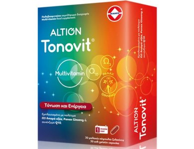 Altion Tonovit Multivitamin για Τόνωση & Ενέργεια, 30softcaps