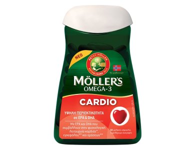 Moller's Omega-3 Cardio Μουρουνέλαιο και Ιχθυέλαιο, 60caps