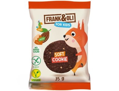 Frank & Oli for Kids Soft Cookie Hazelnut & Cocoa Μαλακό Μπισκότο με Κακάο & Φουντούκια, 35g