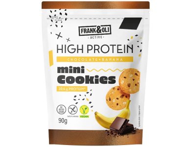 Frank & Oli High Protein Mini Cookies Chocolate & Banana Μίνι Μπισκότα Πρωτεΐνης με Σοκολάτα & Μπανάνα, 90g