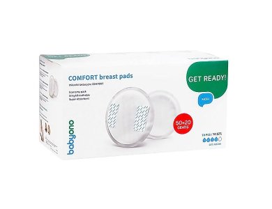 Babyono Comfort Breast Pads, Επιθέματα Θηλασμού, 50 + 20 Δώρο