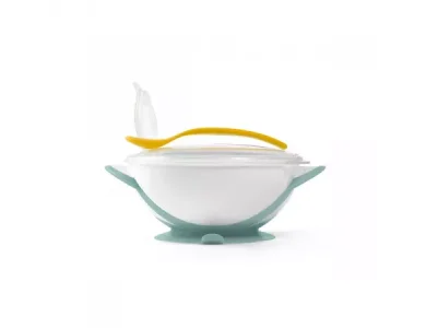 Babyono, Βρεφικό μπολ φαγητού με Βεντούζα και Ενσωματωμένο Κουτάλι, 1τμχ