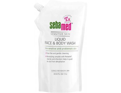 Sebamed Υγρό Καθαριστικό Προσώπου & Σώματος για την Ευαίσθητη Επιδερμίδα Refill, 1000ml