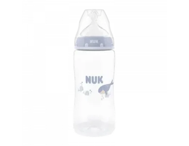 NUK First Choice Μπιμπερό Πλαστικό Με Δείκτη Ελέγχου Θερμοκρασίας 3m+ 300ml Χρώμα Μπλε, 1τμχ