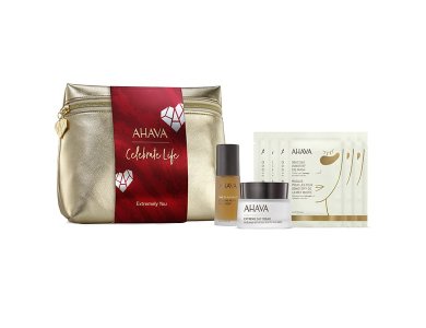 Ahava Promo Celebrate Life Extremely You με Extreme Day Creme Κρέμα Ημέρας, 50ml, Extreme Night Treatment Serum Ορός Νυκτός , 30ml, Dead Sea Osmoter Eye Mask, 6x4g & Δώρο Νεσεσέρ, 1τεμ, 1σετ