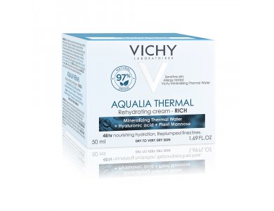 Vichy Aqualia Thermal Rehydrating Rich Cream Πλούσια Κρέμα για 48ωρη Eνυδάτωση για Ξηρή / Πολύ Ξηρή επιδερμίδα, 50ml