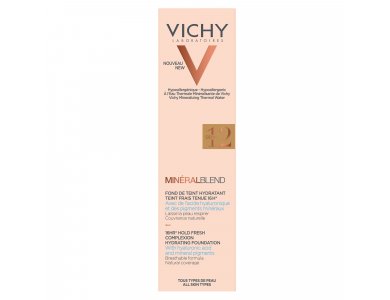 Vichy MineralBlend Hydrating Fluid Foundation 12-Sienna 30ml