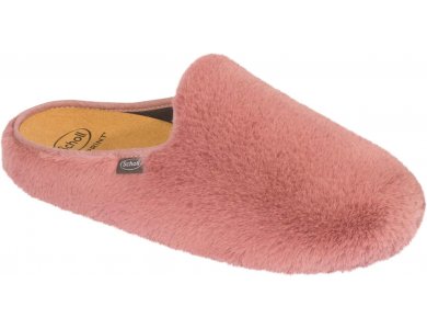 Scholl Maddy Χειμερινές Γυναικείες Παντόφλες με Συνθετική Γούνα Ρόζ Χρώμα, No37