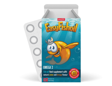 Power Health EasyVit EasyFishoil, Παιδικό συμπλήρωμα διατροφής με ωμέγα 3 και βιταμίνη D3, 30 ζελεδάκια
