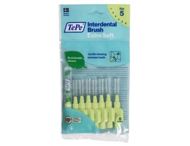 Tepe No.05, 0.8mm Extra Soft, Μεσοδόντια Βουρτσάκια Πράσινο, 8τμχ