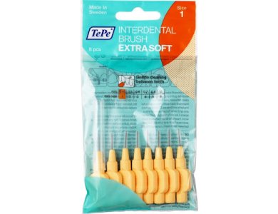 Tepe No.0.1, 0.45mm Extra Soft, Μεσοδόντια Βουρτσάκια Πορτοκαλί, 8τμχ