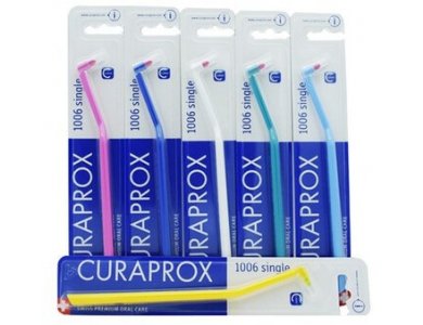 Curaprox CS 1006 Single Toothbrush Οδοντόβουρτσα με Ειδικό Ορθοδοντικό Σχεδιασμό Μονοθύσανη