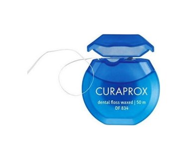 Curaprox DF 834, Κερωμένο Οδοντικό Νήμα με Γεύση Μέντα 50m, 1τμχ