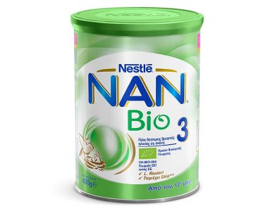 Nestle Nan Bio 3, Βιολογικό Γάλα Δεύτερης Βρεφικής Ηλικίας από 12 Μηνών, 400gr