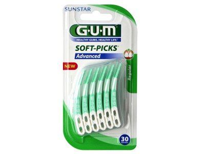 Gum Soft Picks Advanced Regular (650), Μεσοδόντια Βουρτσάκια Μέγεθος Regular, 30τμχ