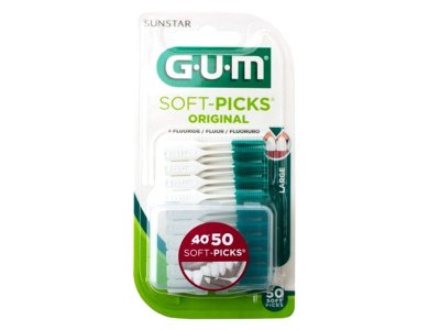 Gum 634 Soft-Picks Original Large Μεσοδόντια Βουρτσάκια 40 + 10 Δώρο, 50τμχ