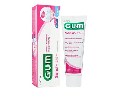 Gum Sensivital+ Toothpaste (6070), Οδοντόκρεμα Κατάλληλη για Ευαίσθητα Ούλα & Δόντια, 75ml