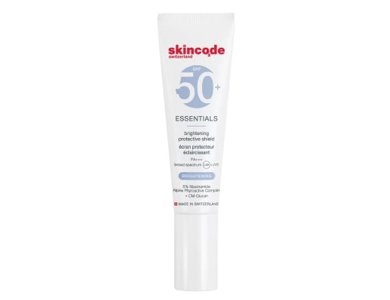 Skincode Essentials Brightening Protective Shield Λευκαντική Αντηλιακή Λοσιόν Προσώπου SPF50+, 30ml