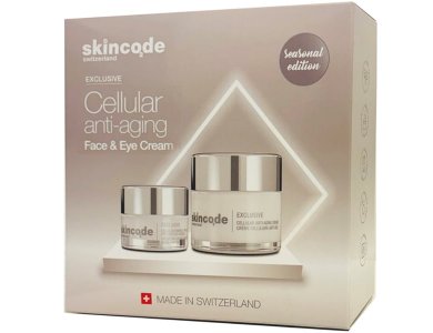 Skincode Exclusive Cellular Anti-Aging Seasonal Edition Cellular Anti-Aging Cream 24ωρη Αντιγηραντική Κρέμα Προσώπου, 50ml & Cellular Wrinkle Prohibiting Eye Contour Cream Αντιγηραντική & Συσφικτική Κρέμα Ματιών, 15ml, 1σετ