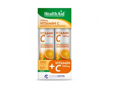 Health Aid Vitamin C 1000mg Orange Promo 1+1, 2x20eff.tabs