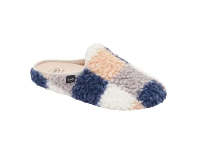 Scholl Maddy Blue-Multi Χειμερινές Γυναικείες Παντόφλες με Συνθετική Γούνα, No40