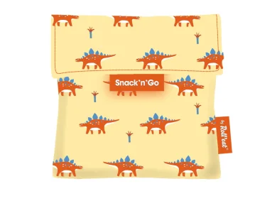 Snack N Go Sandwich Kids Dino, Θήκη μεταφοράς Υφασμάτινο Τσαντάκι Φαγητού, 1τμχ