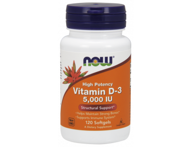 Now Vitamin D-3 5000IU 120 Softgels