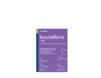 Olonea Bacteflora PPI Προβιοτικά με Βιταμίνες και Μέταλλα για τη φαρμακευτική αγωγή με PPI, 30caps