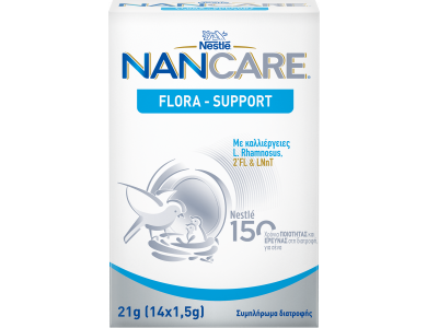 Nestle NanCare Flora-Support, Συμπλήρωμα Διατροφής με Καλλιέργειες, 21g (14x1,5gr)