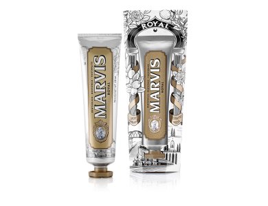 Marvis Royal Toothpaste, Οδοντόκρεμα με Γεύση Λεμονιού-Μανταρίνι & Τριαντάφυλλα-Μοσχοκάρυδο, 75ml